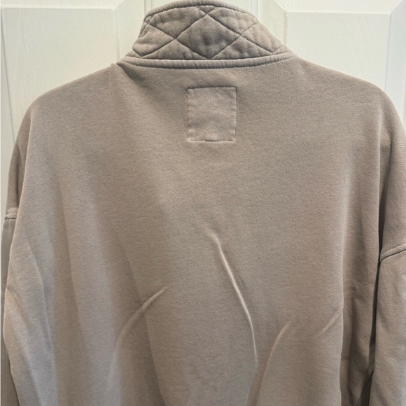 Aerie Tan Quarter Snap Pullover Sweatshirt Size S - Picture 4 of 13